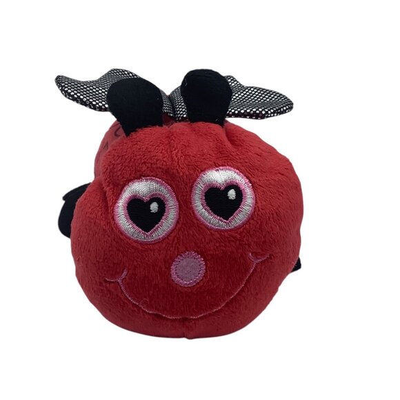 Red Ladybug Love Bug Plush Insect Stuffed Toy  6” Hand Held - Picture 2 of 6